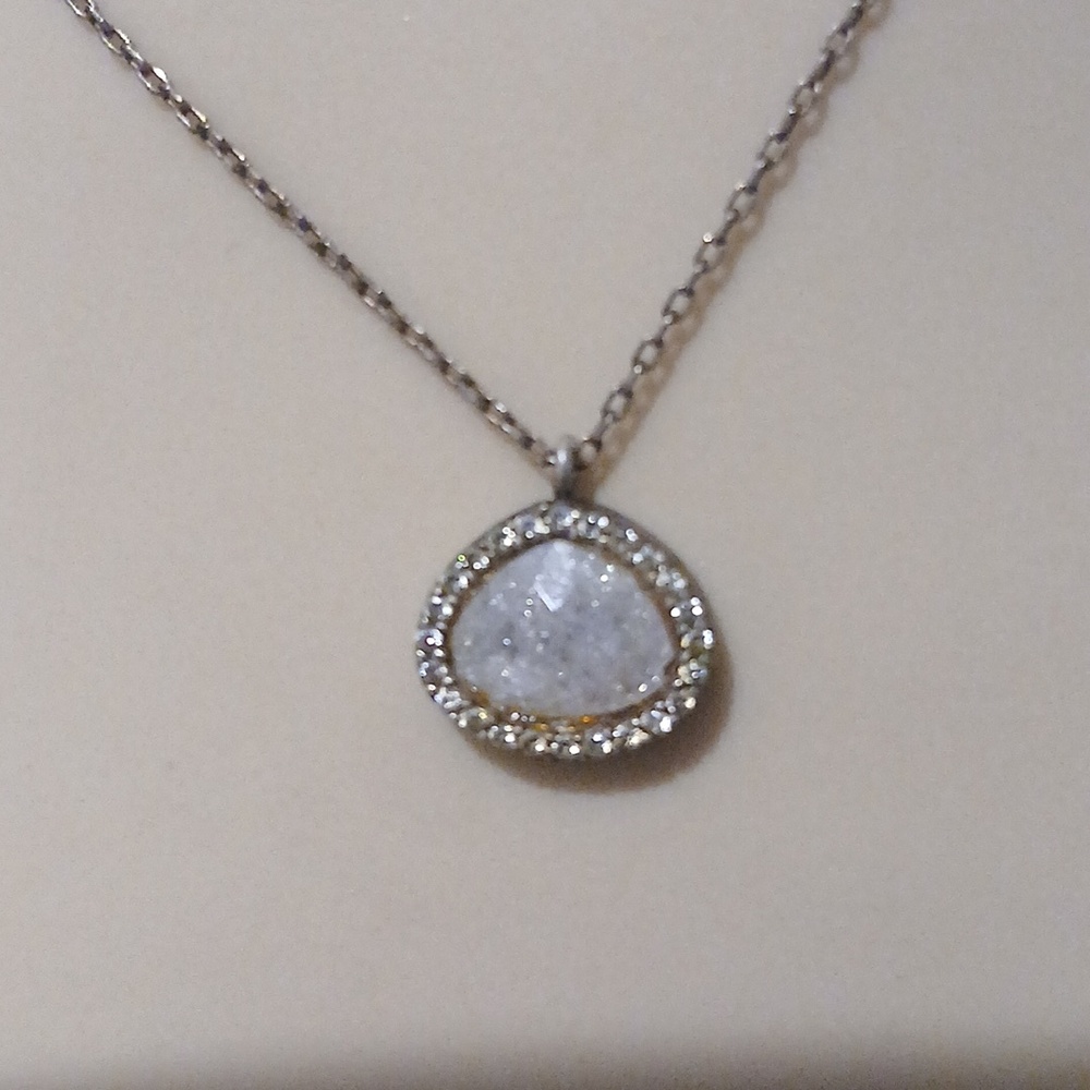 Native Gem Brand Sliced Moonstone Gemstone Sparkly UNIQUE 925